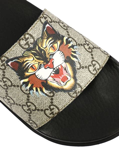 gucci white red blue angry cat|Gucci Wmns GG Supreme Slide 'Angry Cat' .